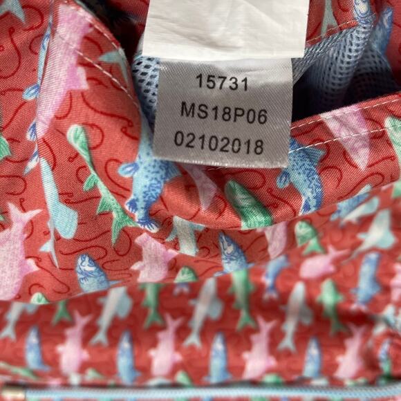 Peter Millar XXL Pink Red Seaside Collection Swim Trunks Fish Hooks Lined Shorts - Picture 10 of 11